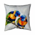 Begin Home Decor 26 x 26 in. Couple of Parrots-Double Sided Print Indoor Pillow 5541-2626-AN37
